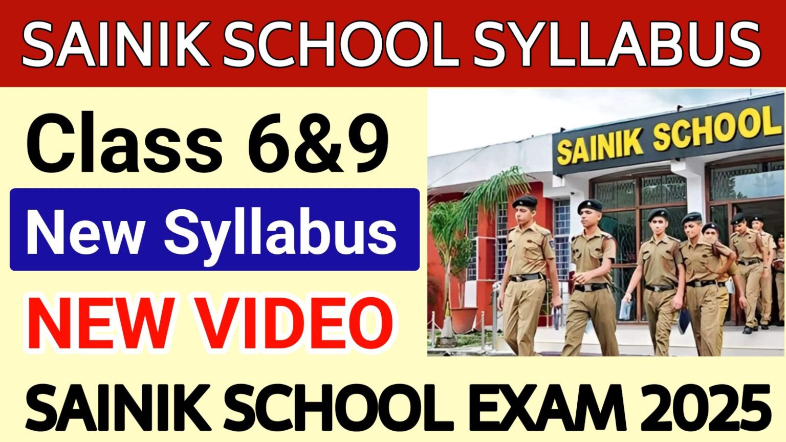 sainik school entrance exam class 6 syllabus 2025